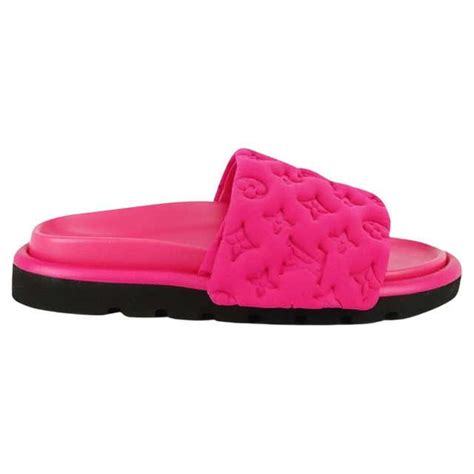 lv pink slides|louis vuitton pillow sliders women.